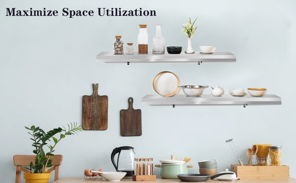 FEIMIT Stainless Steel Concession Shelf 4 ft. L Drop Down