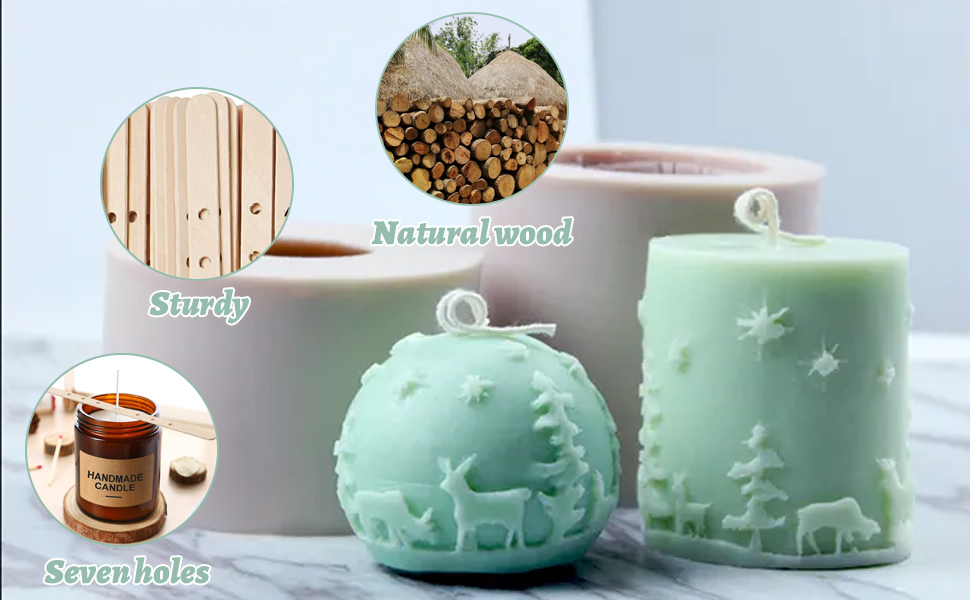 Wooden Candle Wick Holders,100pcs Candle Wick Centering Devices Candle