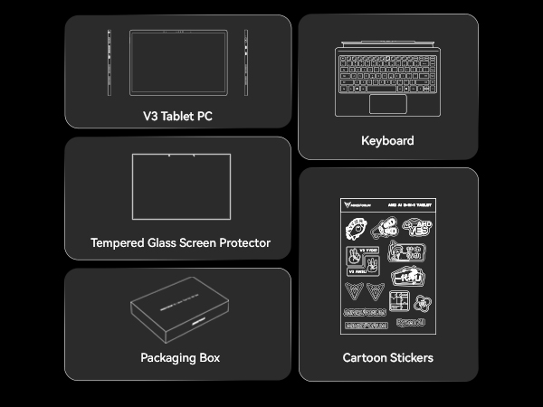 MINISFORUM V3 Tablet PC 14 cali 3 w 1 V3 AMD 8840U, 8C/16T