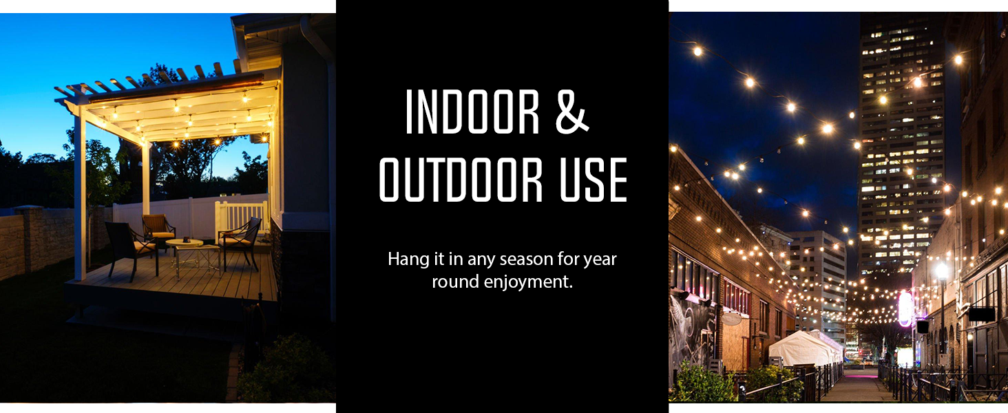 hanging string lights indoor