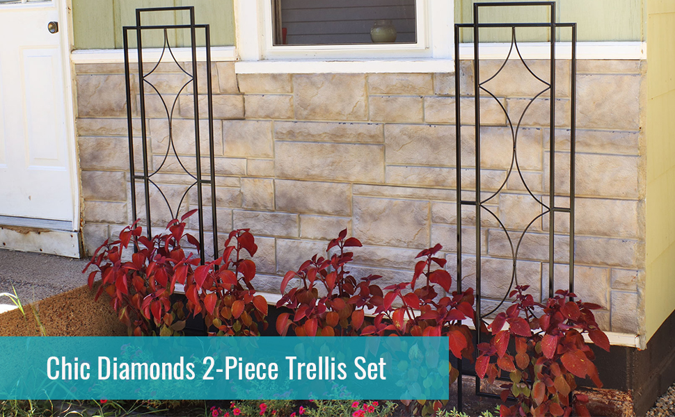 Chic Diamonds 2-Piece Trellis Set