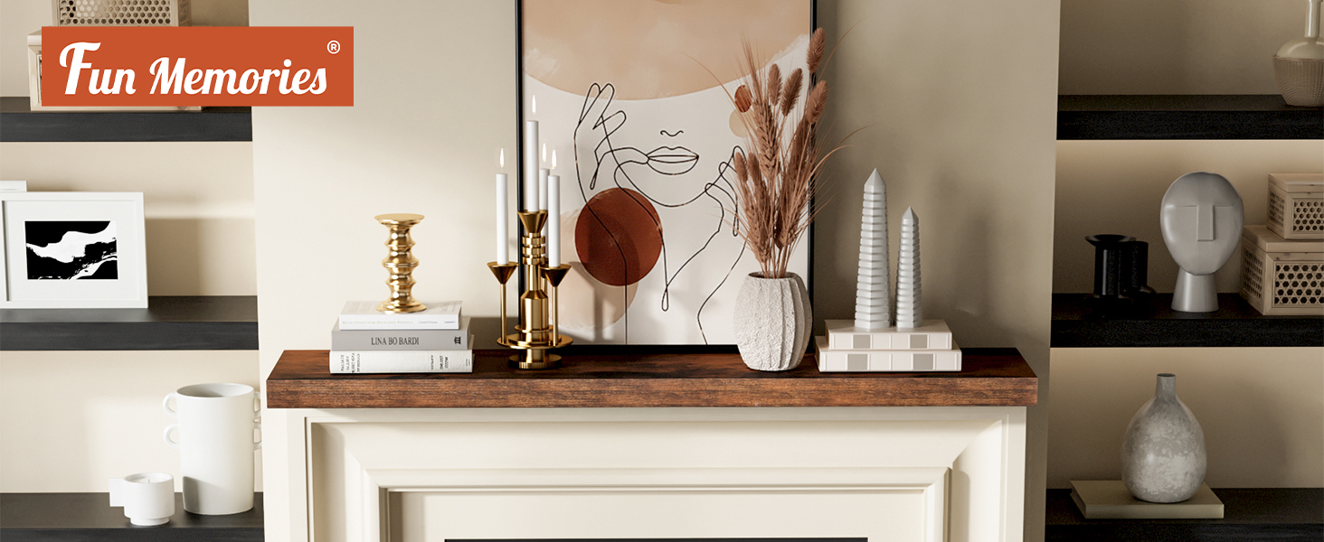 Fun Memories Floating Shelves 10.2 Inch Deep Wall Shelf