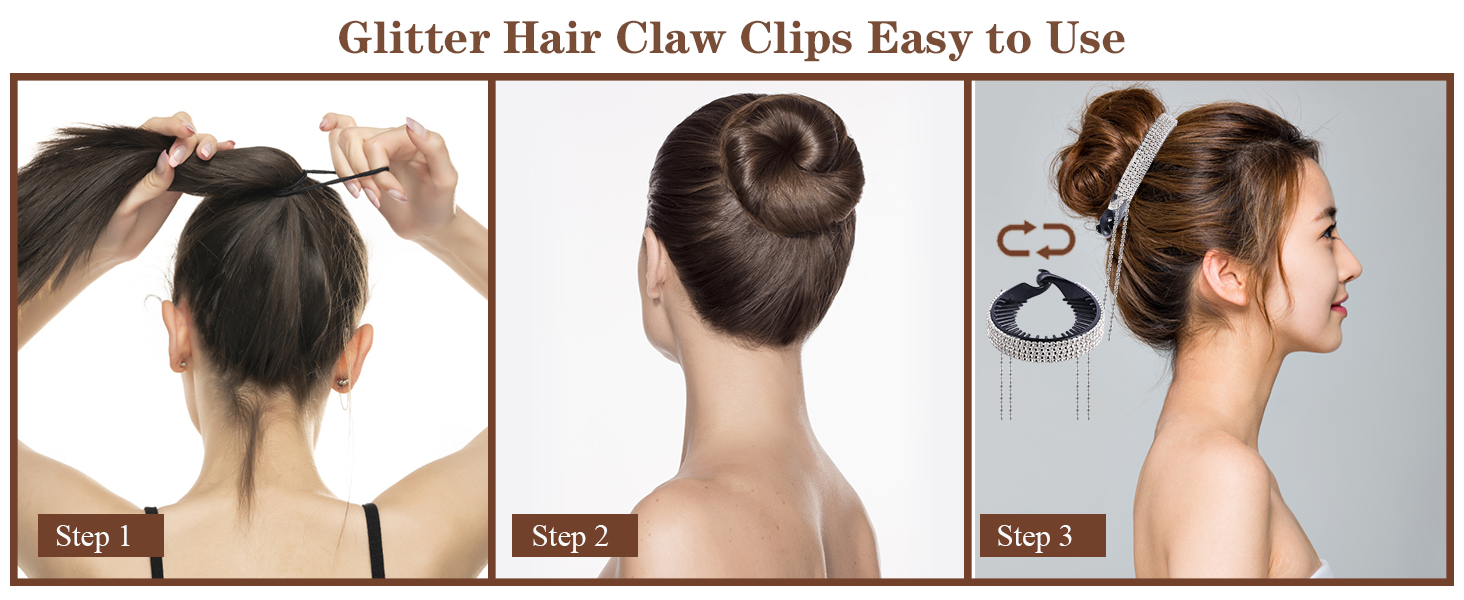 Rhinestone Shark Hair Clips