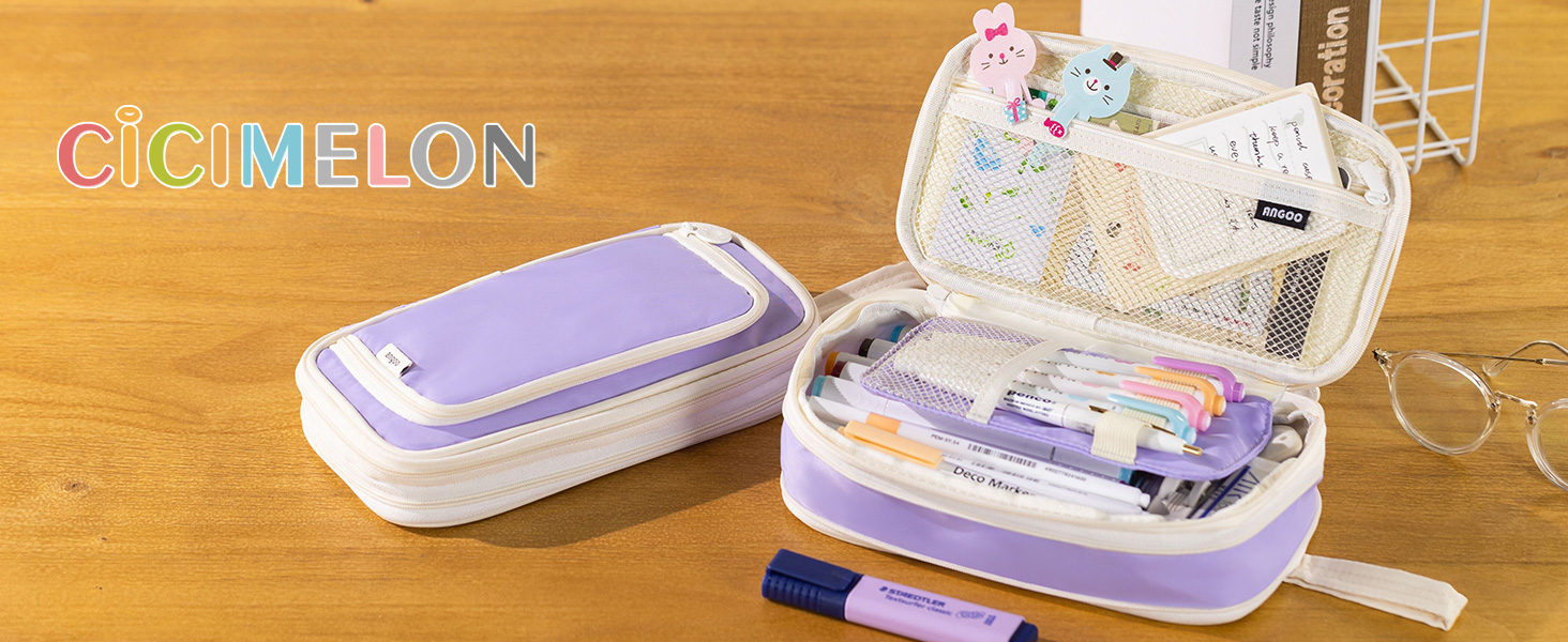 CICIMELON Large Capacity Pencil Pen Case Portable Pencil