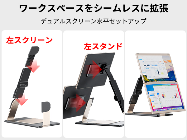 Amazon.co.jp: LGGST S6 トリプルモニター ポータブルモニター 15.6