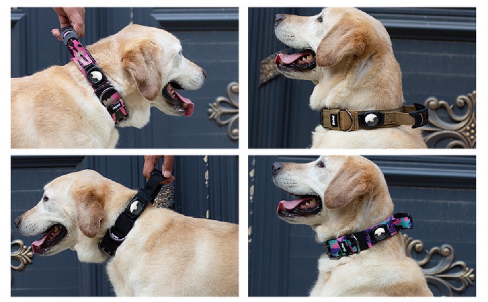 SUFEI Tactical Dog Collar with Handle Heavy Duty Thick Air Tag Dog