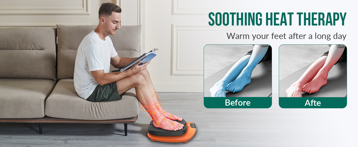 Snailax Vibration Foot Massager with Heat, App Control, Adjustable Vibration