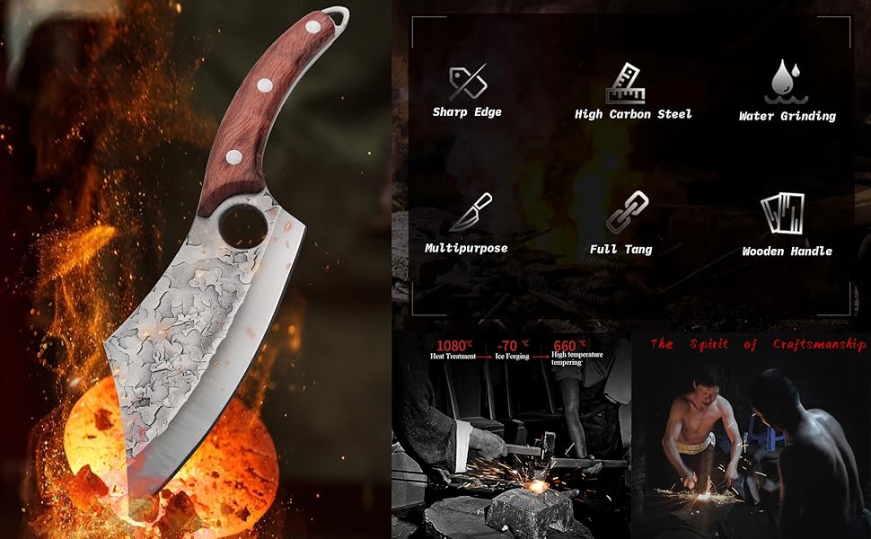 KITORY Meat Cleaver Chef Knife Cleaver Knife Sharp