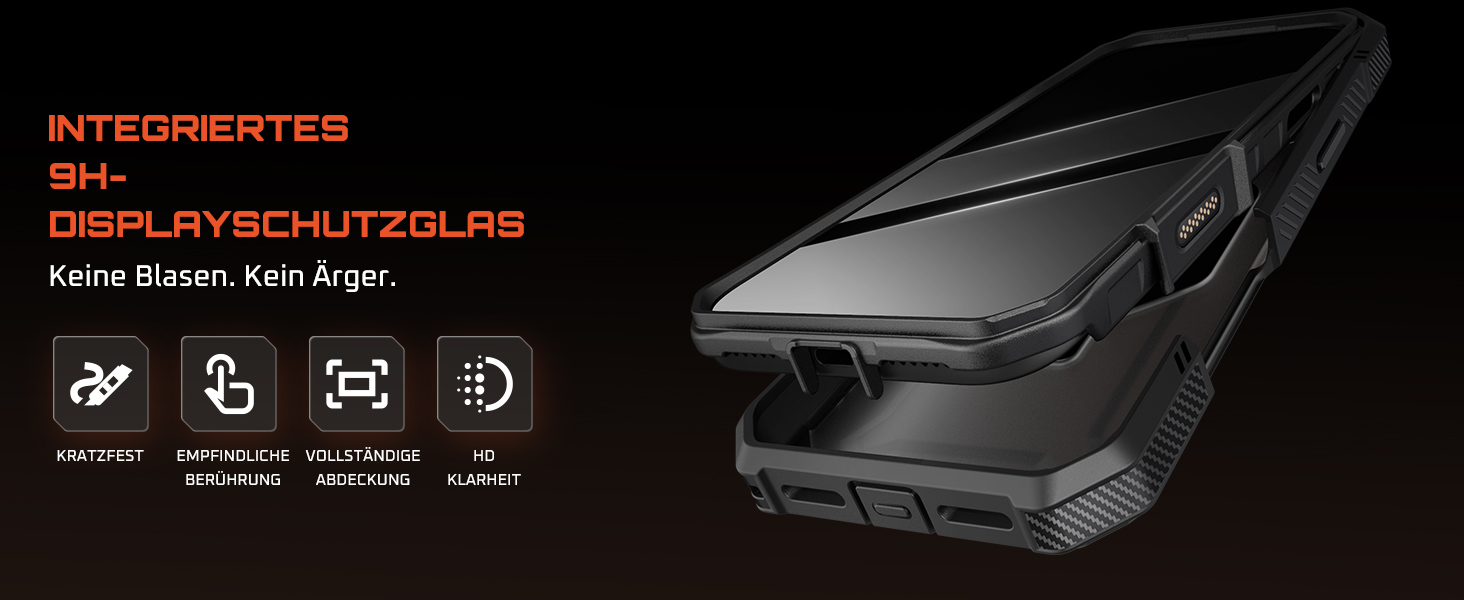 Der Text lautet "KITFORSPIRITS" και verschiedene Produktsymbole. Dunkle Produktaufnahme, die ein elegantes elektronisches Gerät mit Designelementen im Automobilstil zeigt.