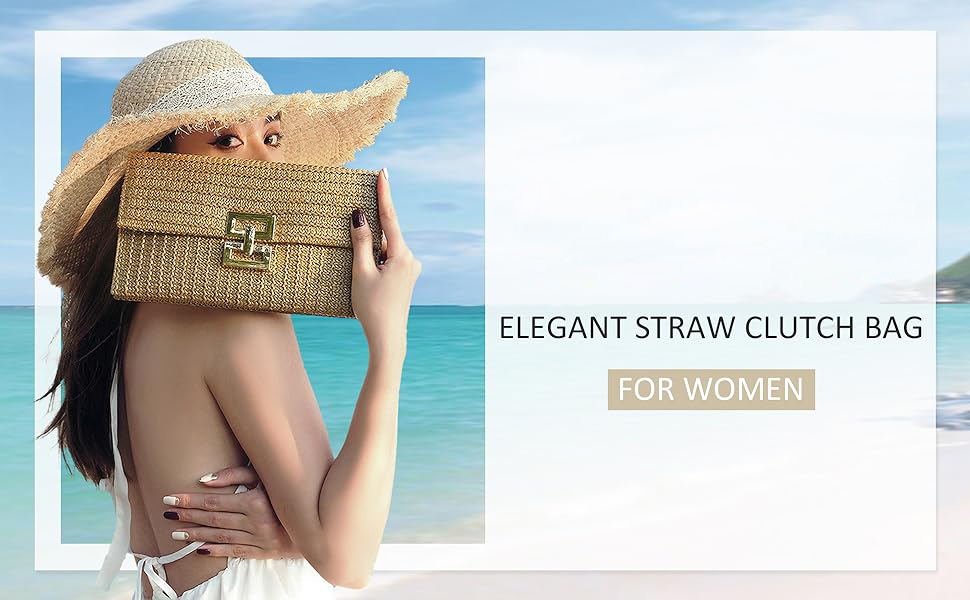 حقائب يد من القش للنساء