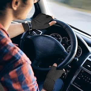 Merio Fingerless Gloves Drive Car