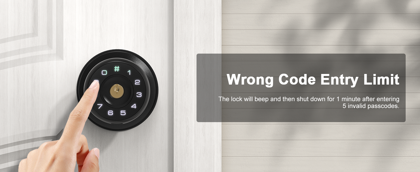 IRONZON Door Knob with Keypad Bedroom Door Knobs with Lock Door Knob