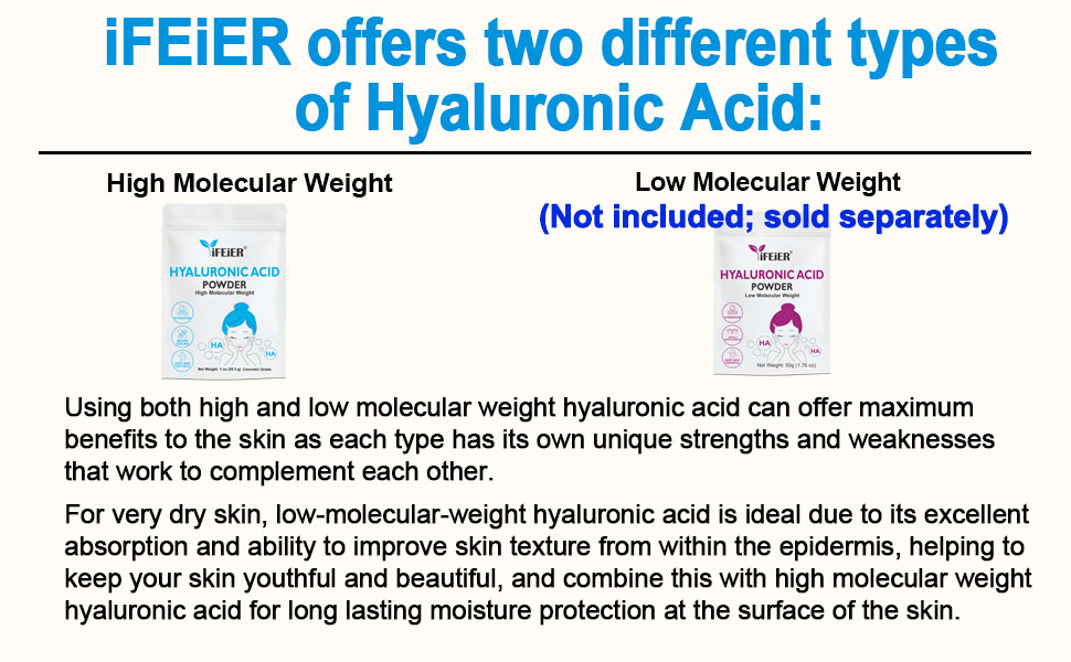 Hyaluronic Acid Powder, Cosmetic Grade High Molecular Weight Hyaluronic Acid Powder For Skin or face