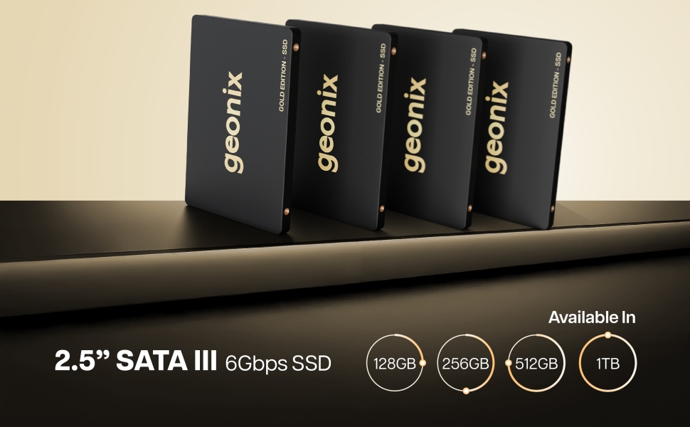 Geonix 2.5 Sata III 6Gbps SSD (128 GB, 256 GB, 512 GB, 1 TB)