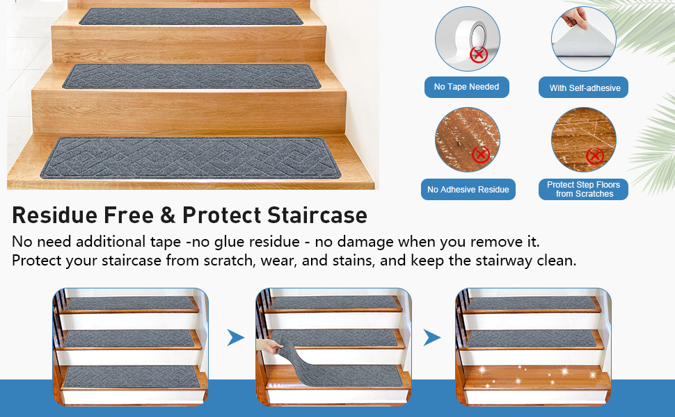 no residue&Protects stairs