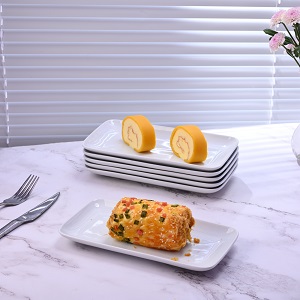Porcelain Rectangle Serving Platter Set 