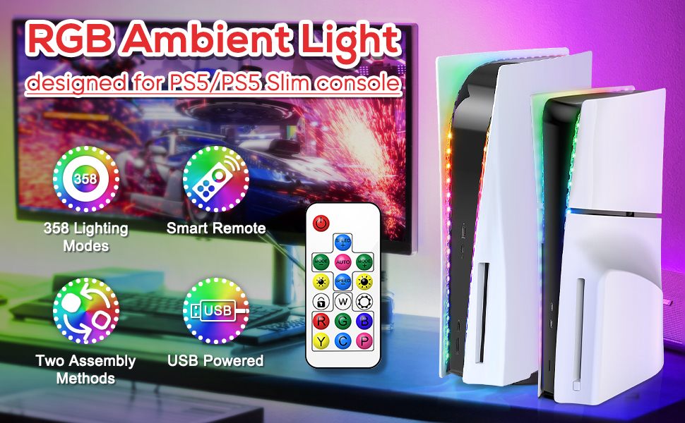 led light strip for PS5