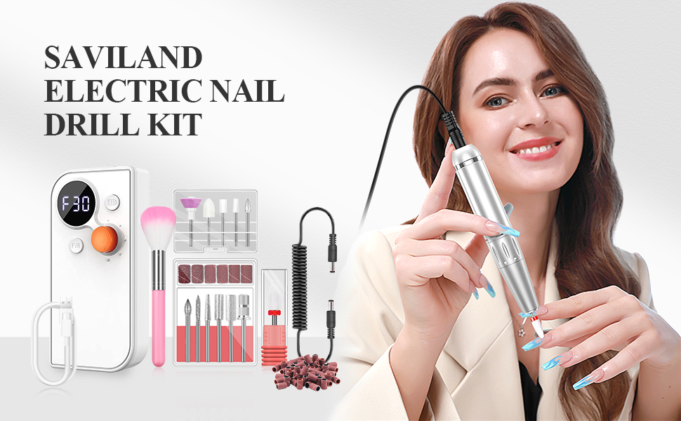 SAVILAND Portable Nail Drill Professional 2024 White