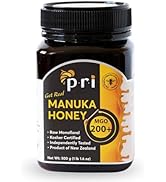 P.R.I Manuka Honey, Certified MGO 200+, Raw New Zealand Manuka Honey, 500g Jar