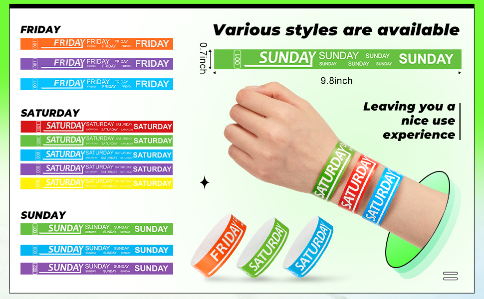 Henoyso 600 Pcs Paper Wristbands Event Wristbands Paper