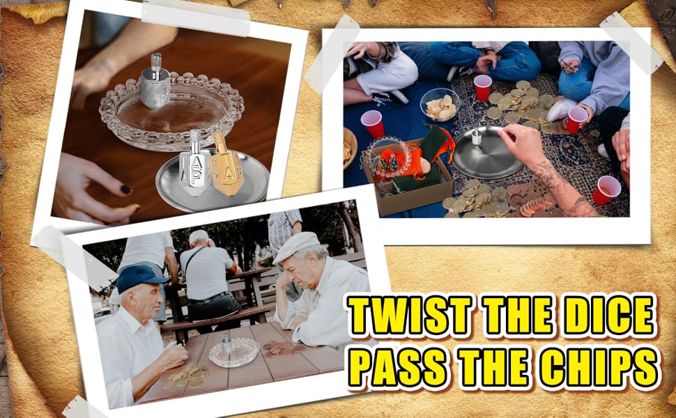 Extguds Put and Take Spinner Dice Game, Dice Game of Chance