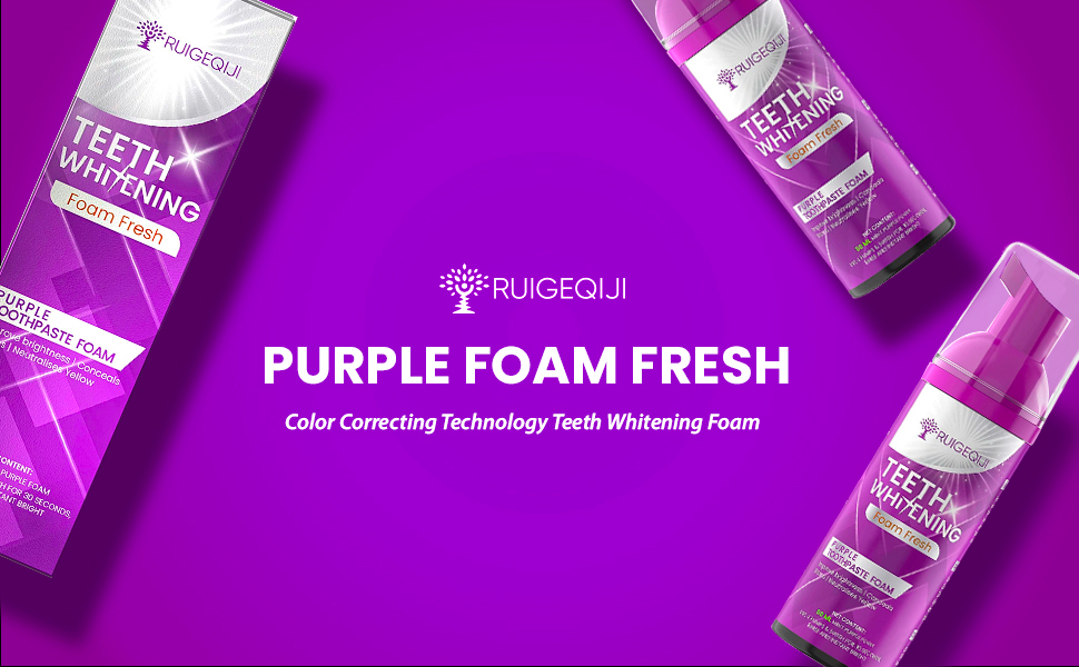 purple teeth whitening, color correcting technology