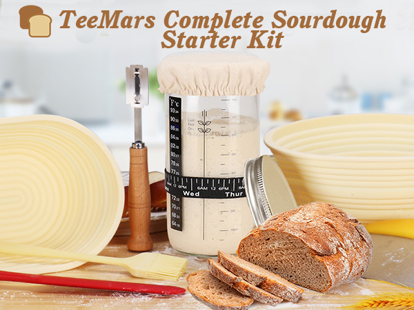 Sourdough Starter Kit Sourdough Bread Baking Supplies Sourdough Starter Jar