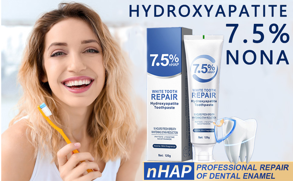 Hydroxyapatite Toothpaste 7.5%,ceelike hydroxyapatite Toothpaste for Enamel Protection