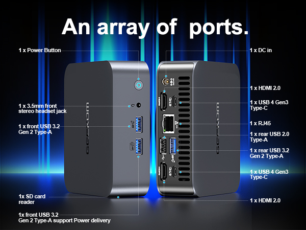 GEEKOM Mini PC GT13 Pro Core i7 13620H (10 rdzeni, 16 wątków