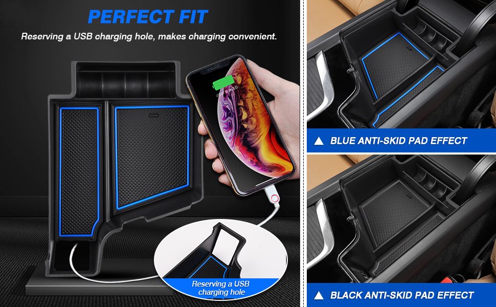 FIILINES Center Console Organizer Compatible with Volvo