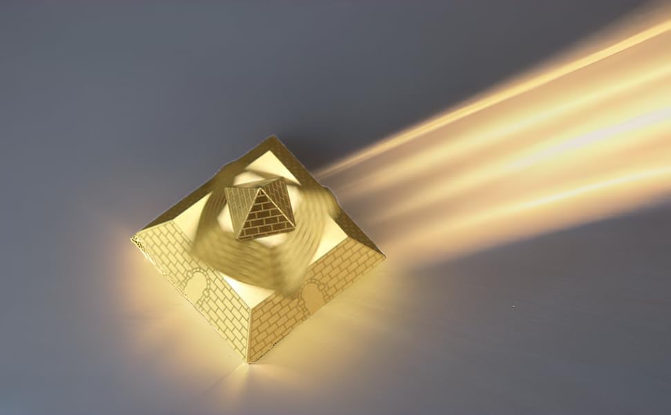 Brass Pyramid,Feng Shui Decor for Luck&Health,Christmas Desk Accessories,Anxiety Relief Items