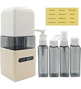Leakproof Travel Containers for Liquids Lotion Shampoo Foam Creams Soap Face Body Wash, Plastic E...