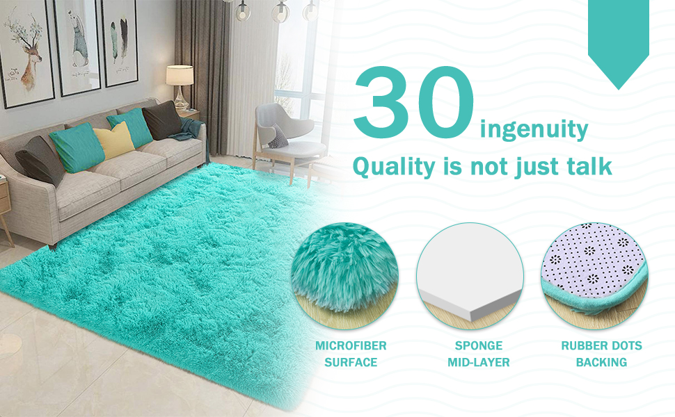 non slip fluffy rug