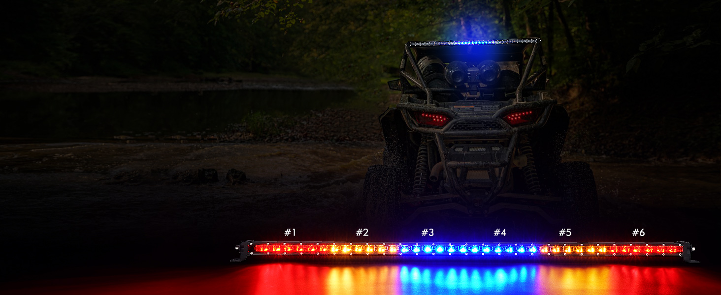 Lupar 36 Inch LED Chase Light Bar, w/Brake Reverse Turn