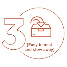 easy to nest and stow away