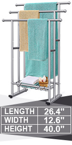 freestanding towel rack