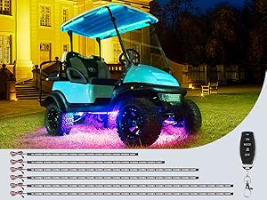 led light golf cart