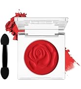 DE'LANCI Single Matte Red Eyeshadow, True Red Eyeshadow Palette Highly Pigmented, Longwear Red Ey...