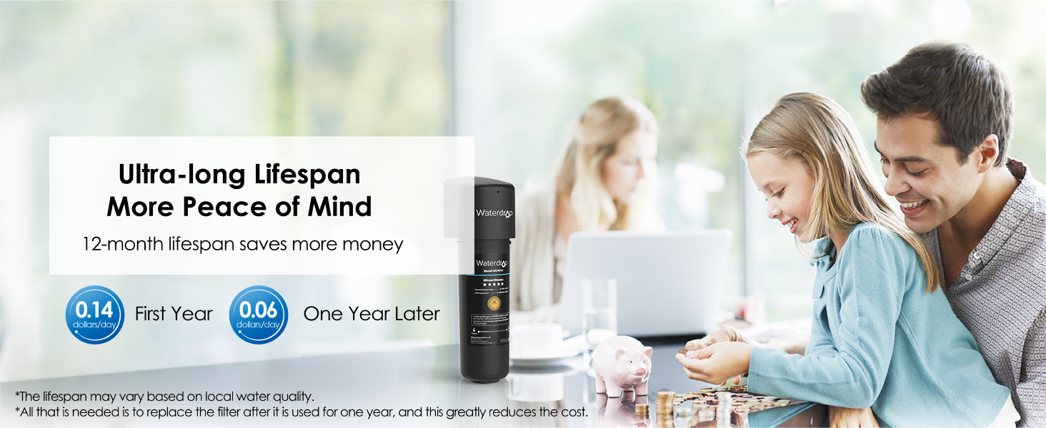 Waterdrop 10UA Under Sink Water Filter System, Reduces PFAS, PFOA/PFOS