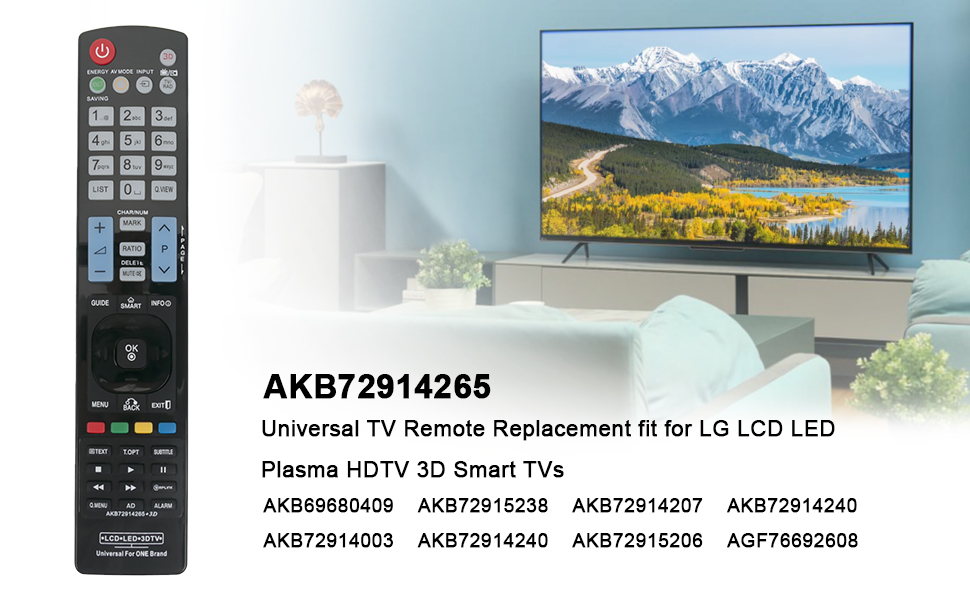 Vinabty新しいakb72914207交換リモートフィットfor LGテレビ55le7300?32ld420?42ld420?47ld420?32ld450?37ld450?42ld450?47ld450?37ld450?C 42ld Amazon.com: AKB72915207 Replaced Remote fit for LG 42LD420