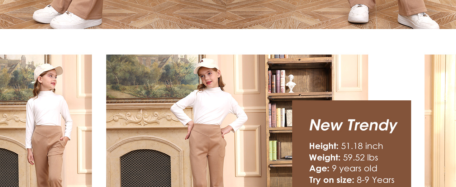 blibean tween girls long pants size 6 7 8 9 10 11 12 13 14 15 years old