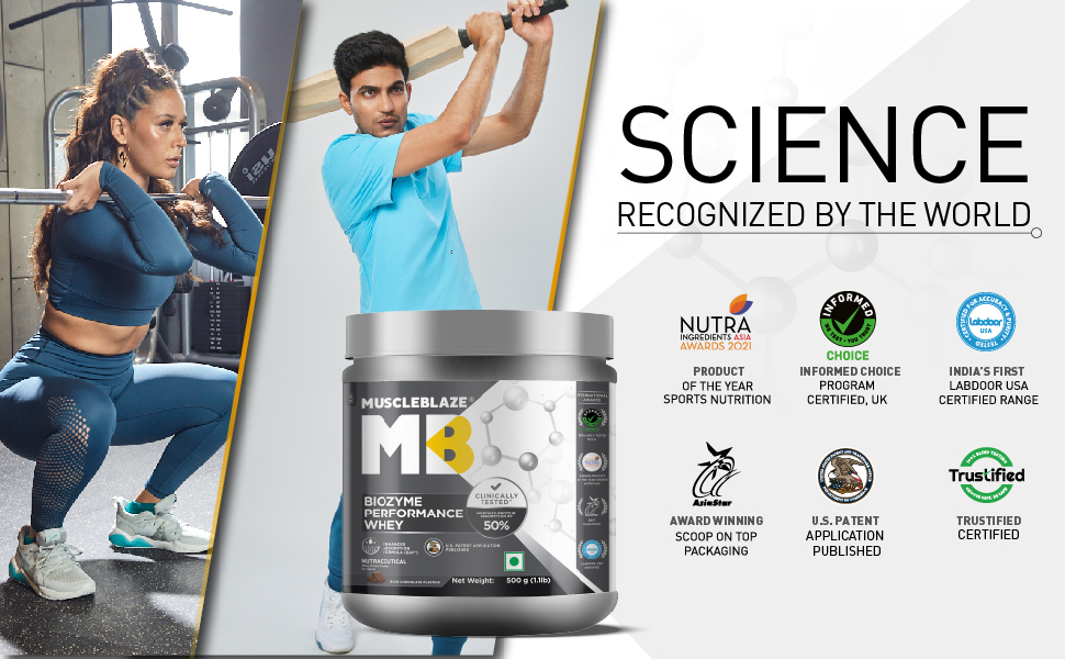 Buy MuscleBlaze Biozyme Performance Whey Protein Powder, Labdoor USA