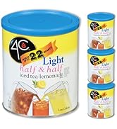 4C Light Powdered Drink Mix Cannisters, Light Half & Half 3 Pack, 22 Quarts, Family Sized Cannist...