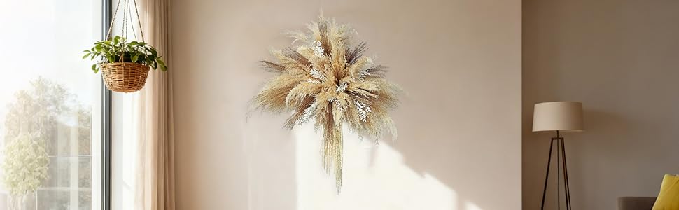 pampas grass wall decor