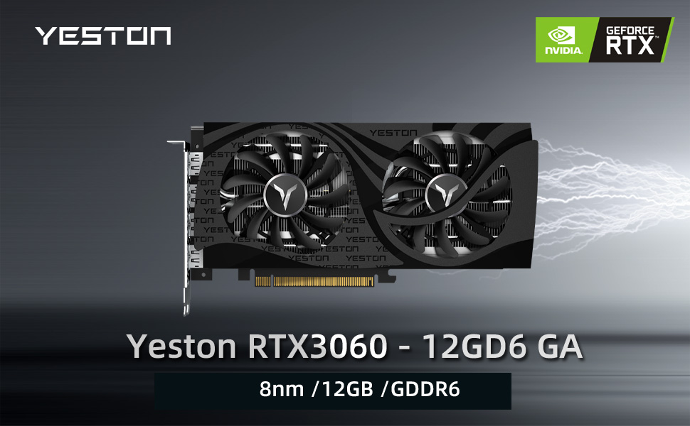 Amazon.com: Yeston RTX 3060 12GB GDDR6 LHR Graphics Cards