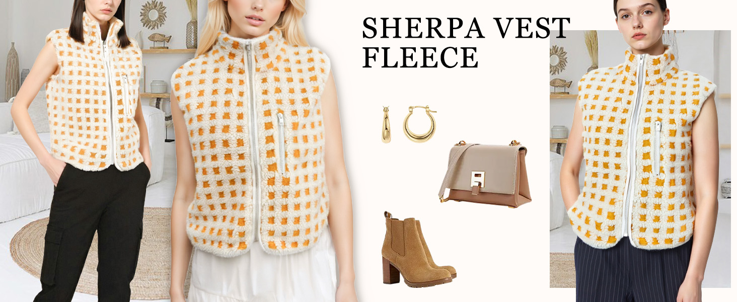 sherpa vest fleece