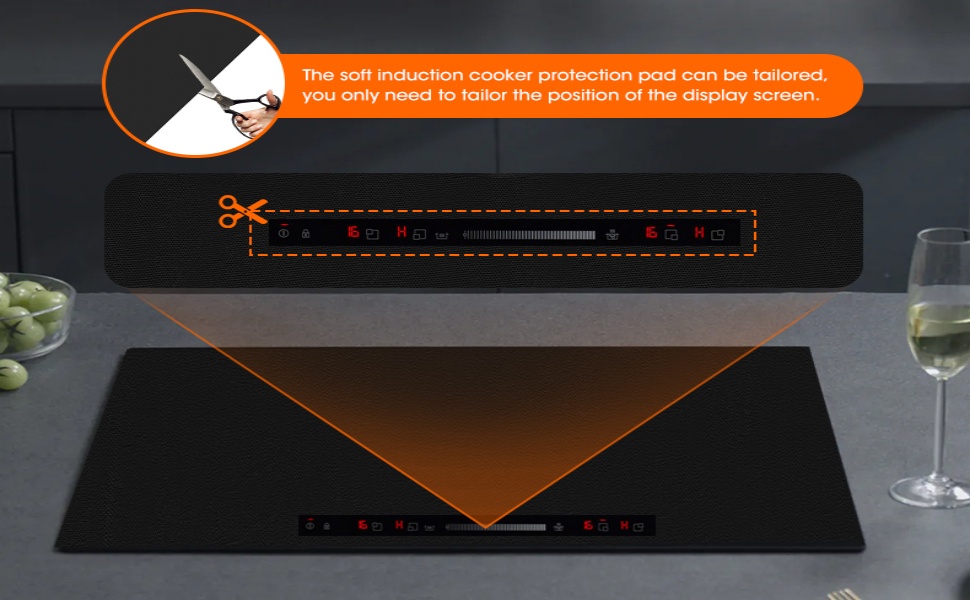 Induction Hob Protector 78 * 52cm, Large Induction Hob Protector Mat