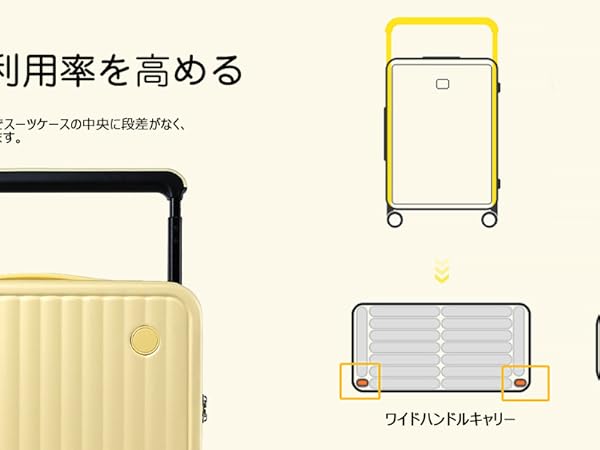 Amazon.co.jp: [タビトラ] スーツケース キャリーケース ワイド