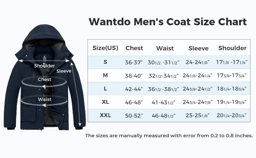 Wantdo Men's Thicken Parka Puffer Jacket