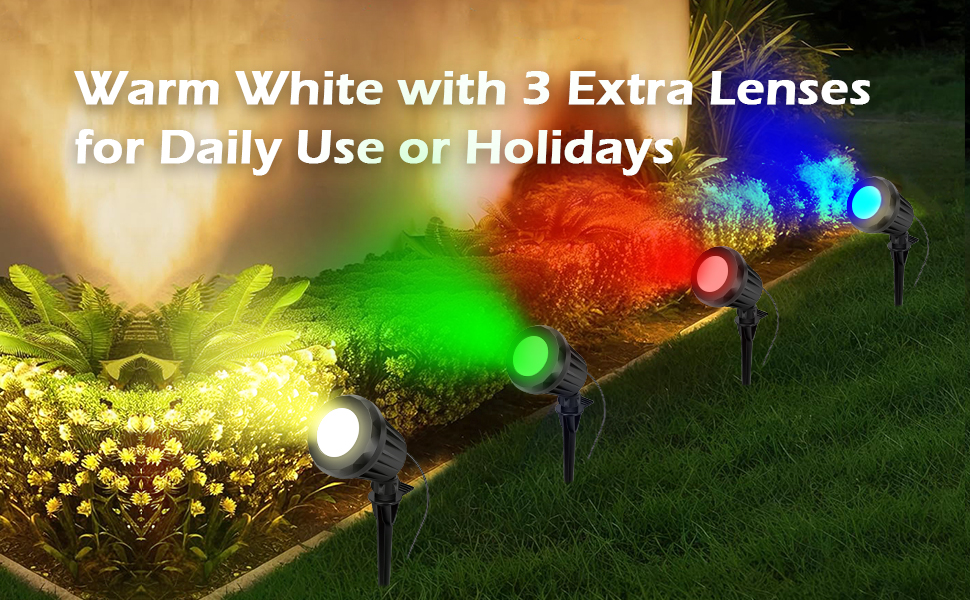 warm white with red green blue